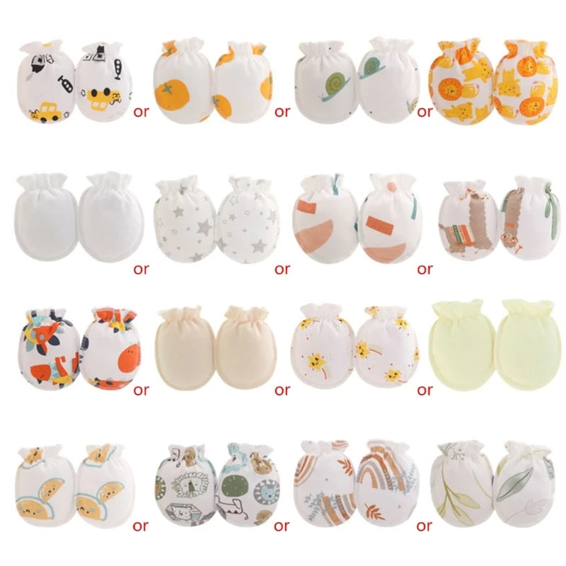 5Pairs Baby Anti-Scratch Gloves Infant Boy Girl Unisex Mittens Baby Accessories QX2D